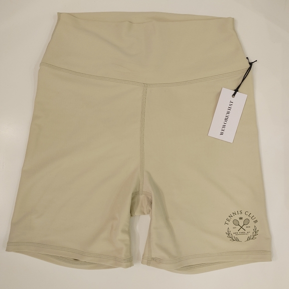 NWT WEWOREWHAT High Waisted Tennis Club Biker Shorts (Size Medium) - Picture 5 of 7
